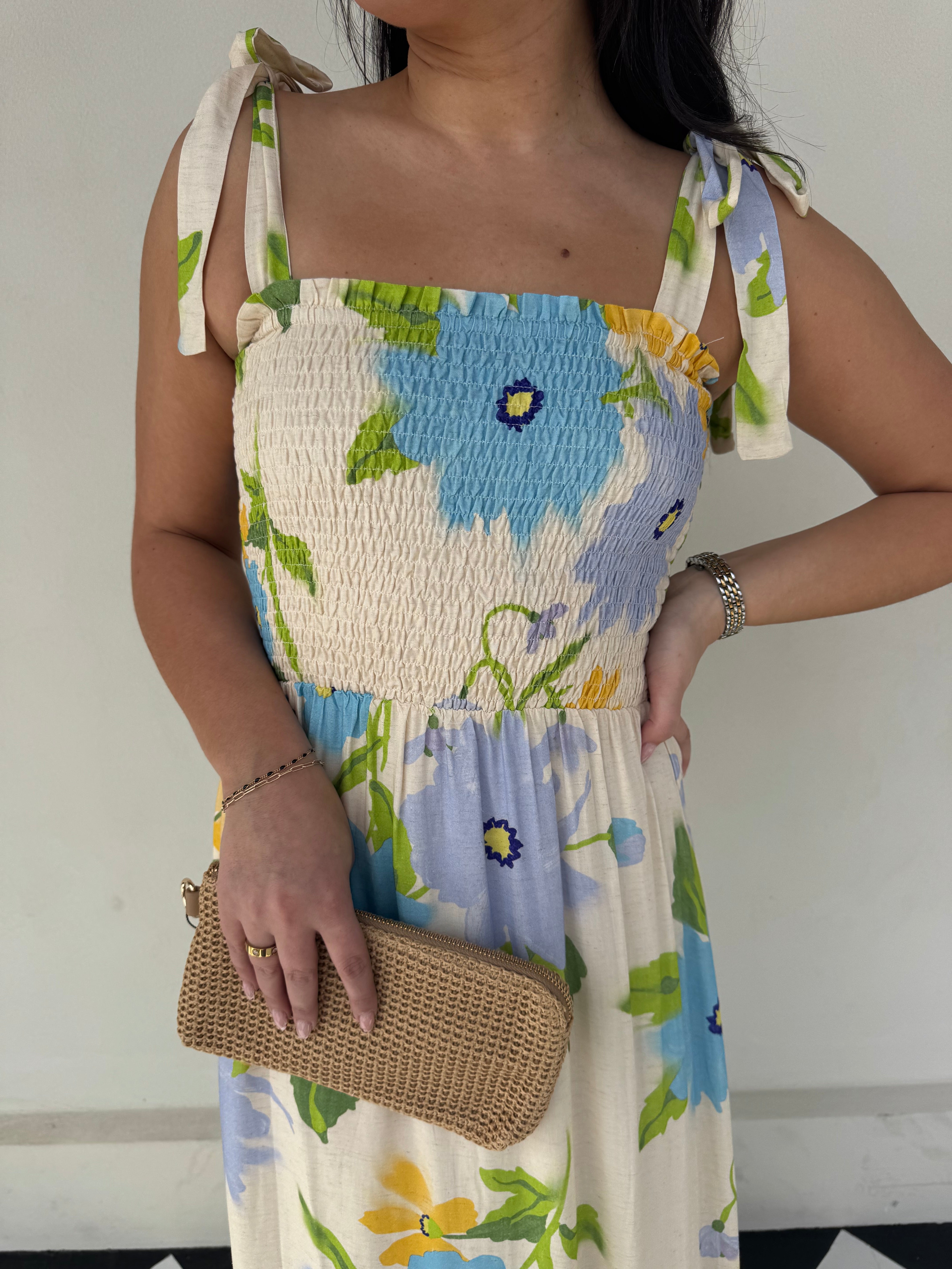 Fresh Cut Floral Midi Dress – Revelry Harbor