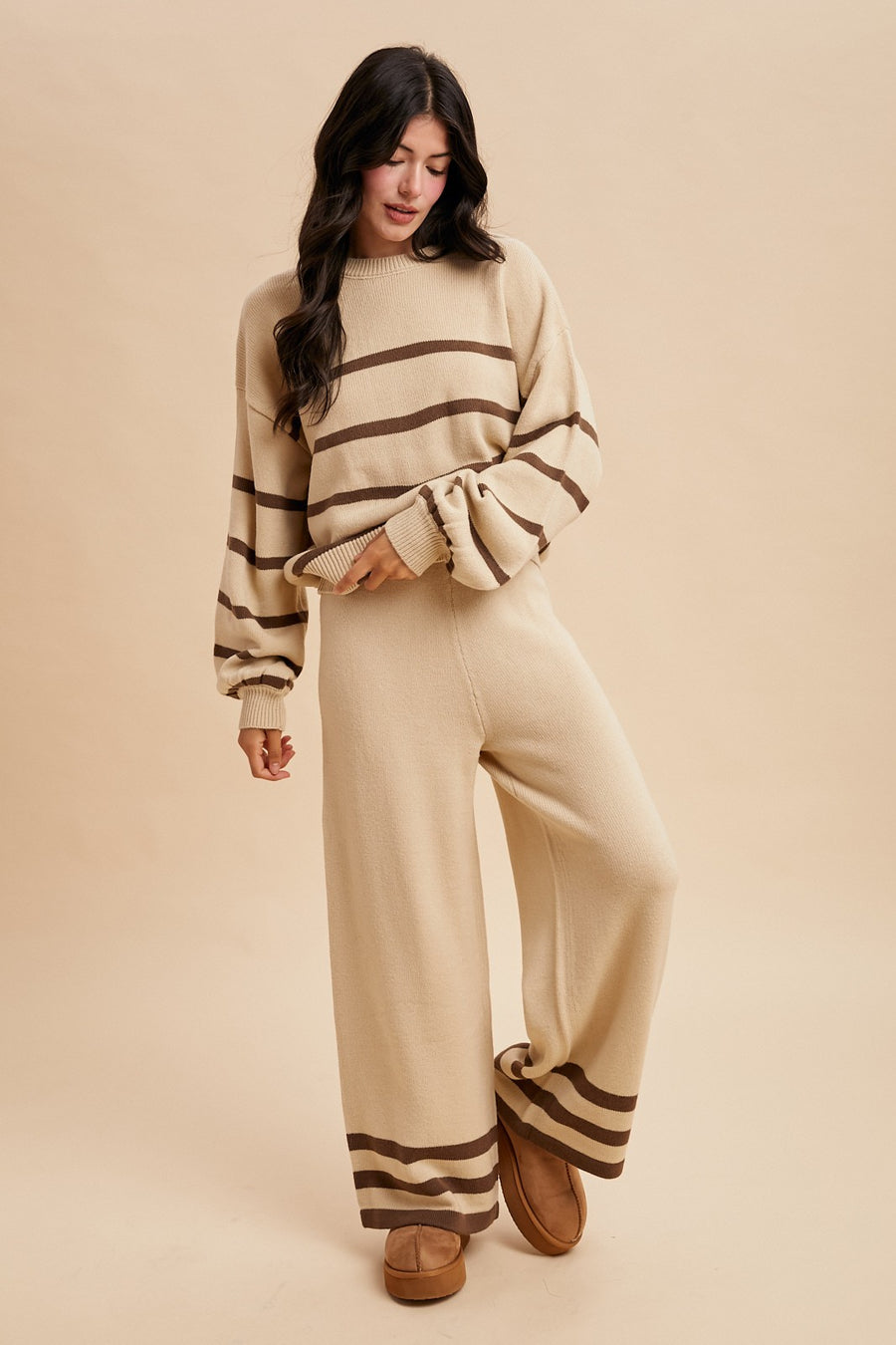 Bella Vida Cozy Striped Lounge Set