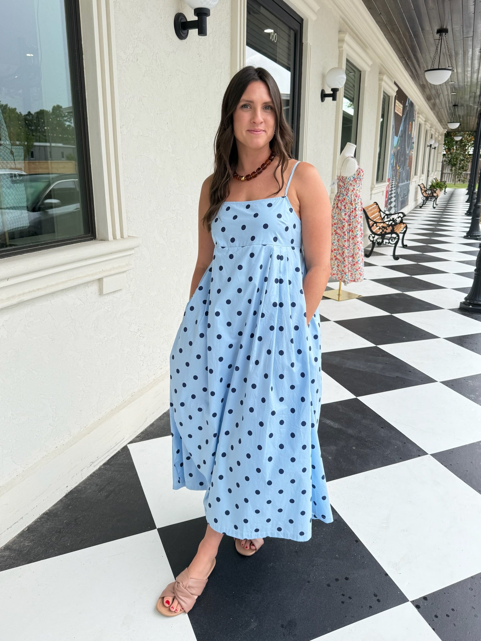 Polka Dot Midi Dress Medium