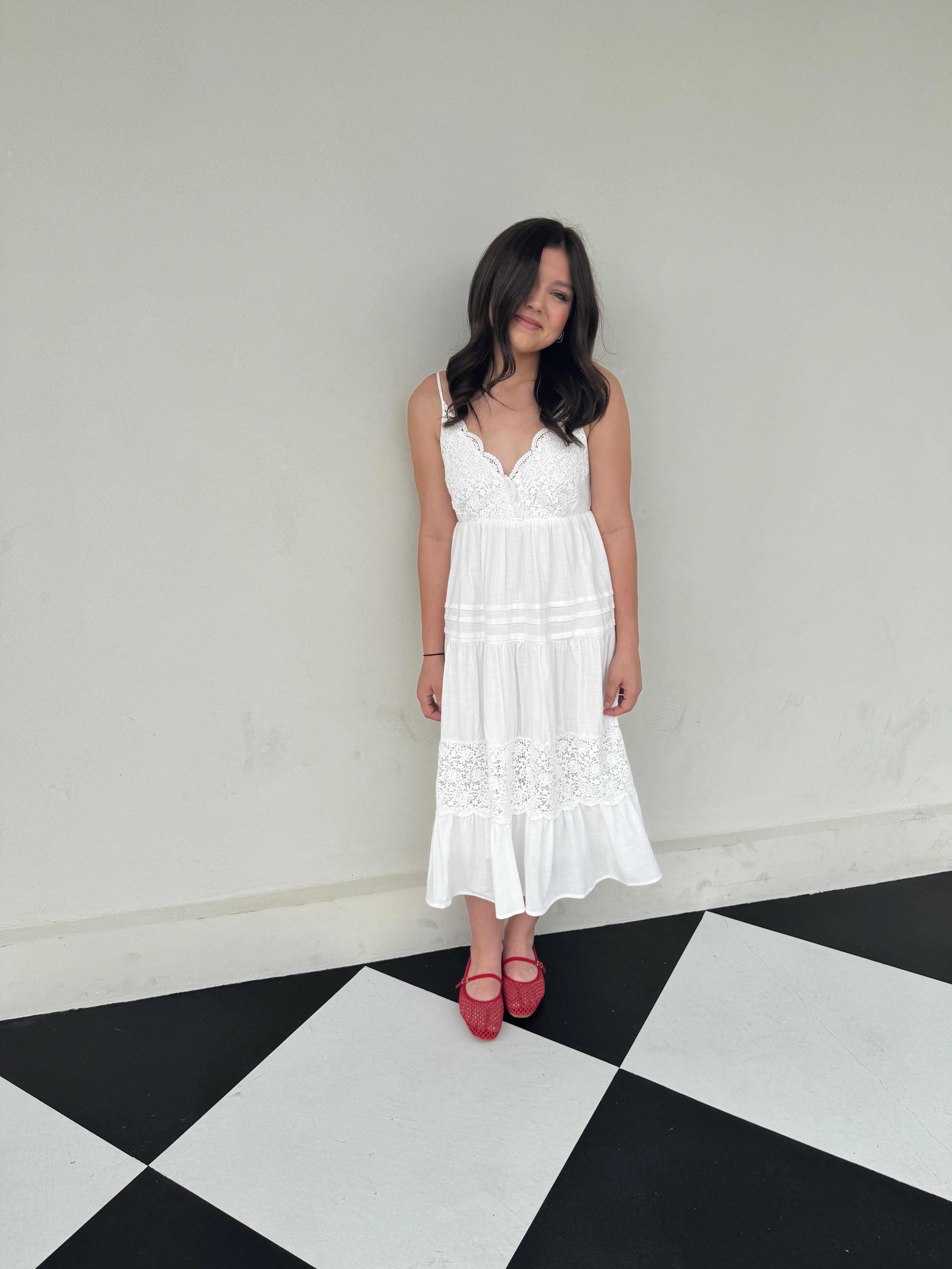 Myka Midi Dress White / L
