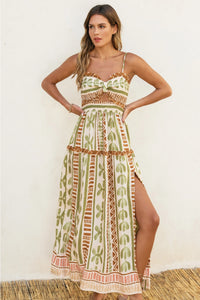 Lailey Slit Cut Pattern Dress