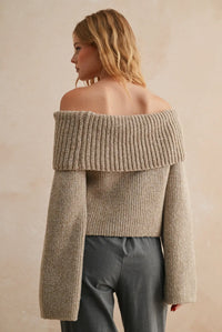 Eliana Off The Shoulder Sweater- Oatmeal