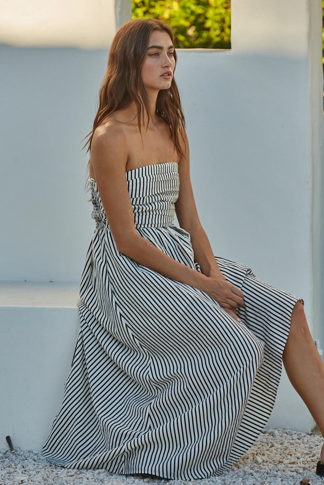 Stacey Strapless Flare Maxi Dress