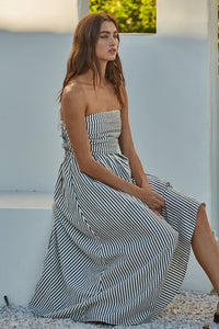 Stacey Strapless Flare Maxi Dress