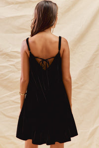 Valerie Pearl Velvet Mini Dress