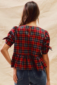 Cosette Plaid Top
