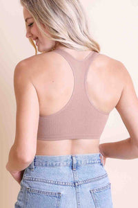 Ribbed Back Bralette - Nude