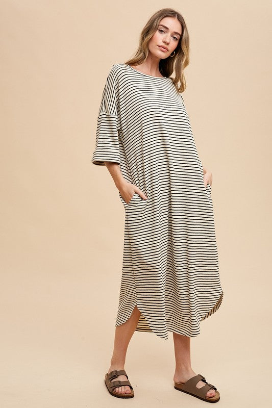 Pearl Striped Maxi Dress