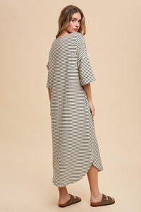 Pearl Striped Maxi Dress