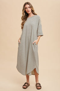 Pearl Striped Maxi Dress