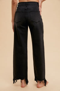 Dana Distressed Hem Straight Fit Jeans