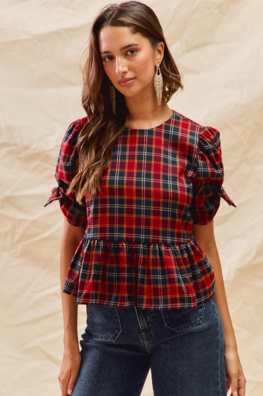 Cosette Plaid Top