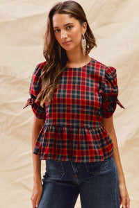 Cosette Plaid Top