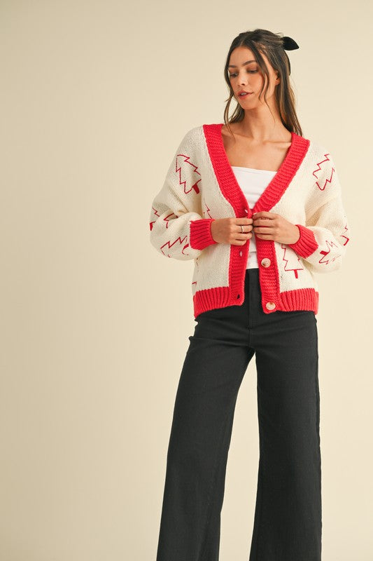 Tree Embroidered Sweater