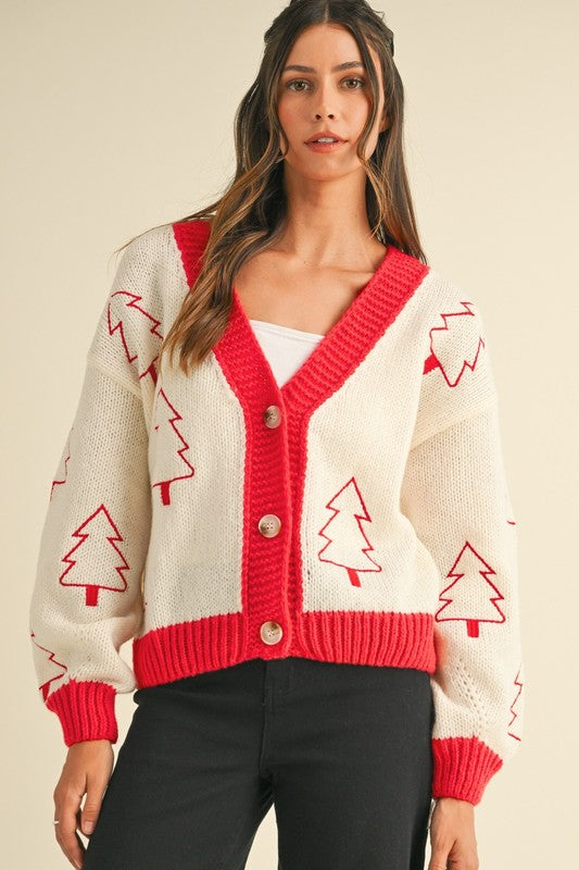 Tree Embroidered Sweater