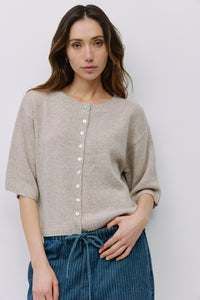 The Stacey Cardigan- Beige