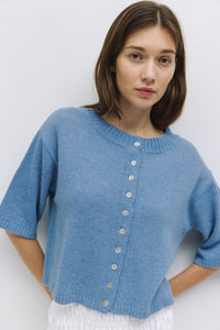 The Stacey Cardigan- Blue