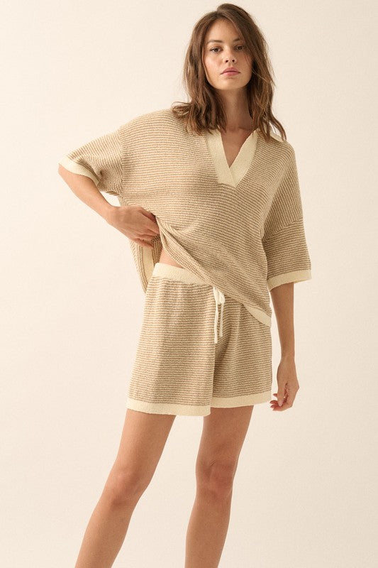 Hallee Knit Collared Set