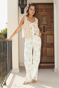 Juliette Floral Embroidered Plaid Set