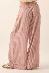 Elvie Pink Stripped Drawstring Pants