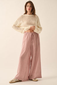Elvie Pink Stripped Drawstring Pants