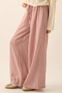 Elvie Pink Stripped Drawstring Pants