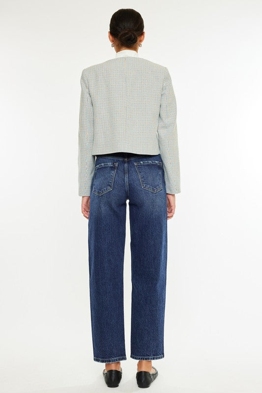 Esme Dark Washed High Rise Slim Jeans