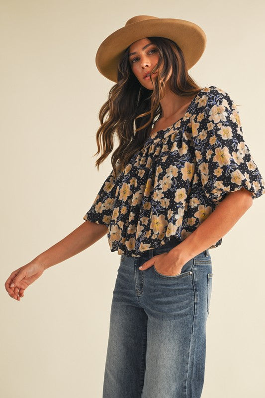 Eva Square Neck Blouse