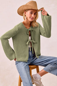 Sab Tie Sweater - Olive