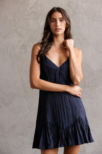 Drew Navy Blue Twirl Dress