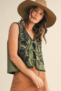 Phoebe Crochet Suede Vest