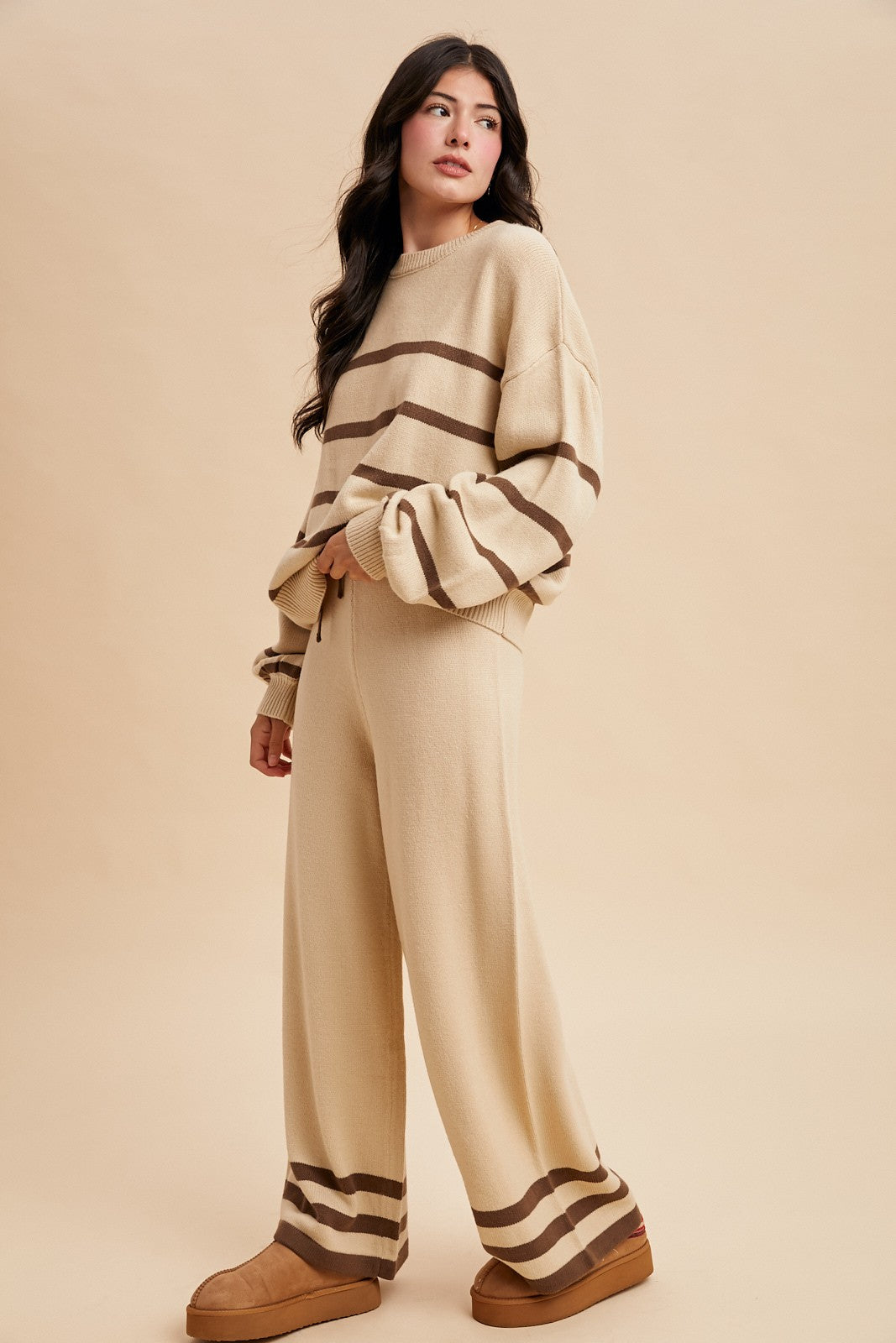 Bella Vida Cozy Striped Lounge Set