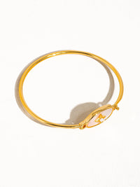 Aileen 18K Gold Vintage Star Shell Bangle: Yellow Gold
