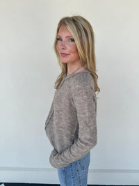 Olivia Button Down Cardigan - Mocha