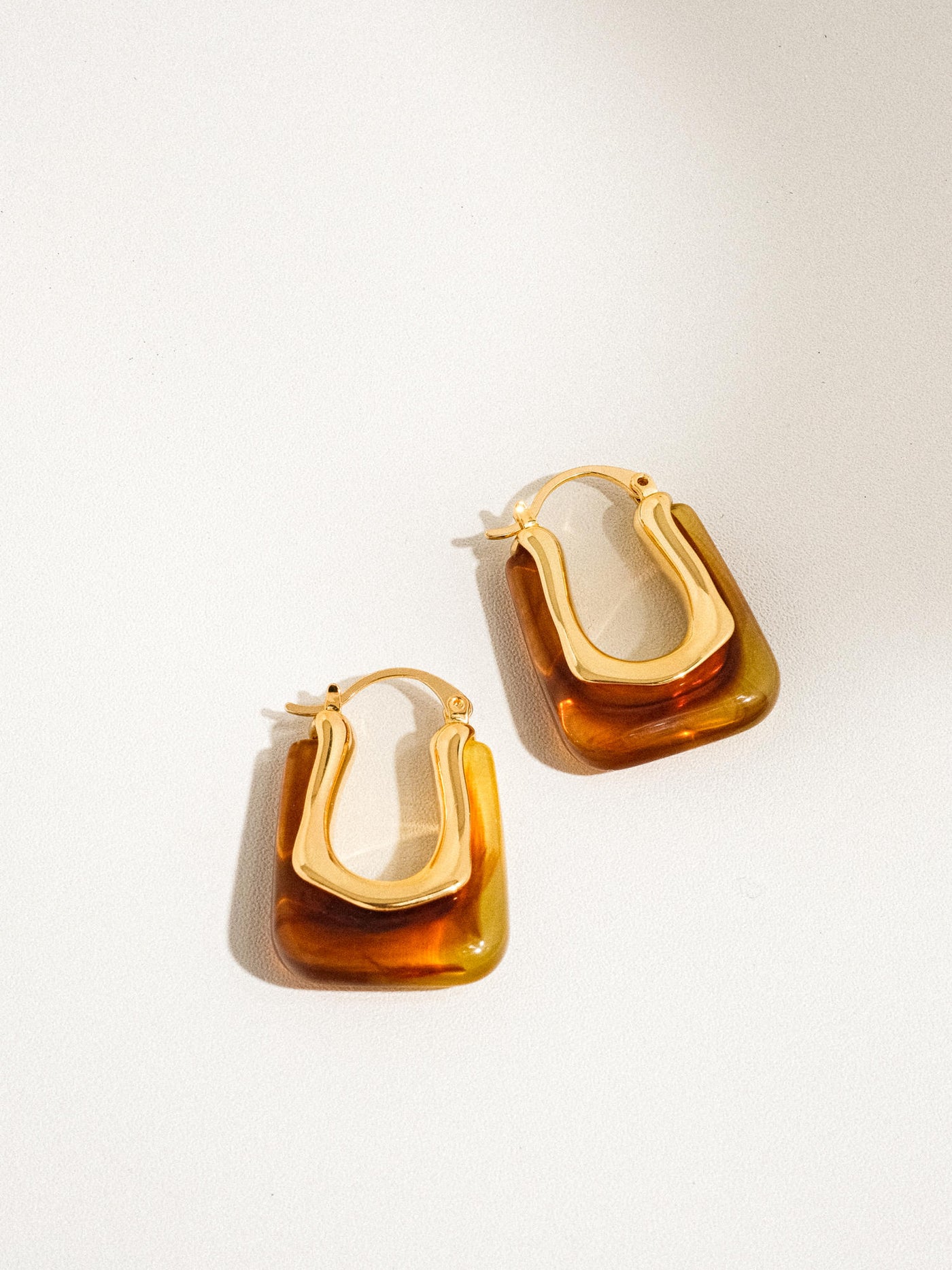 U-Shaped Boho Earrings- Red