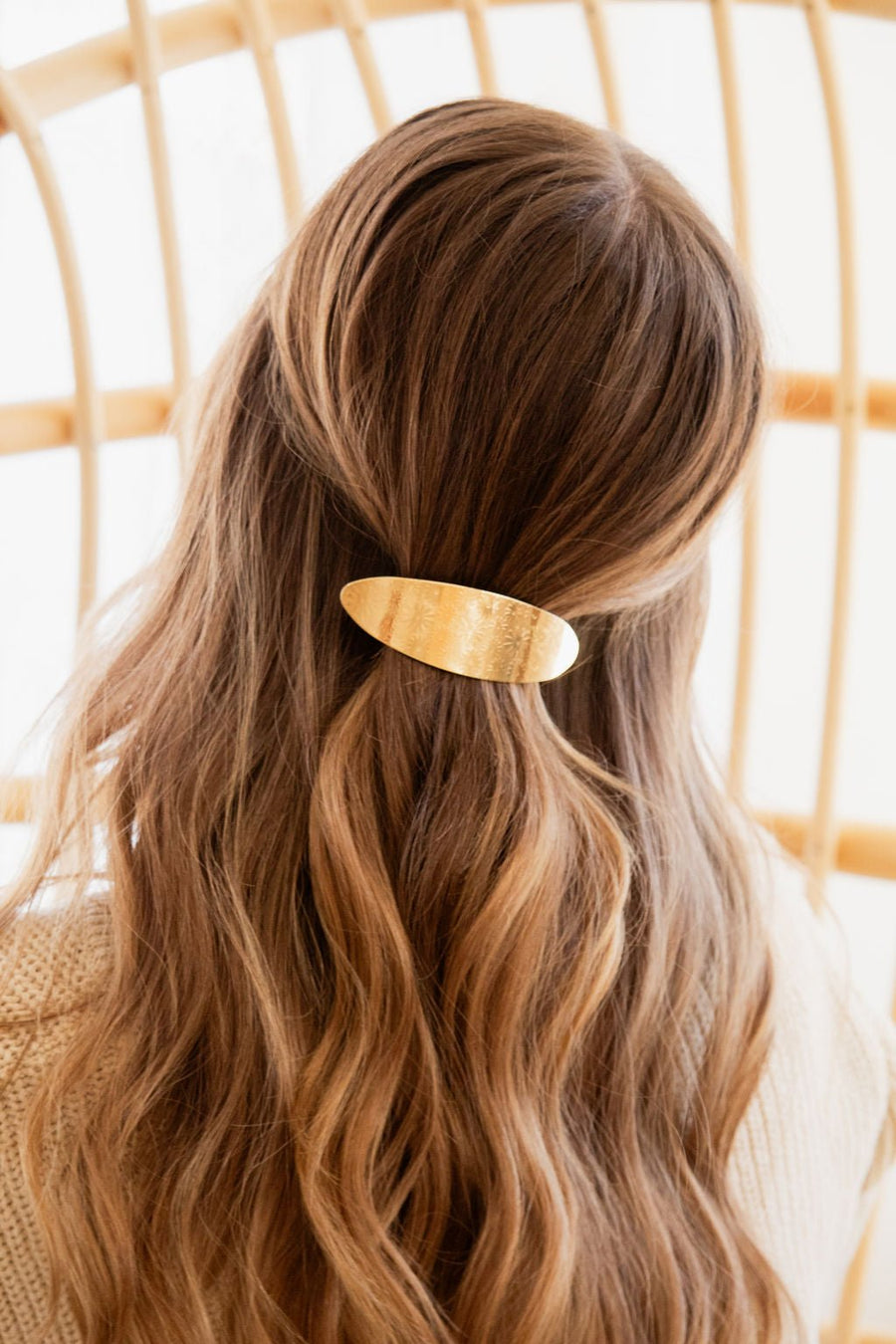 Metal Daisy Gold Barrette