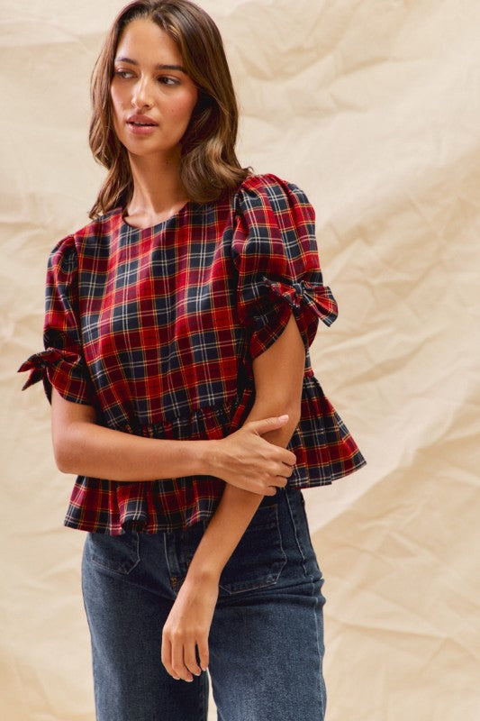 Cosette Plaid Top