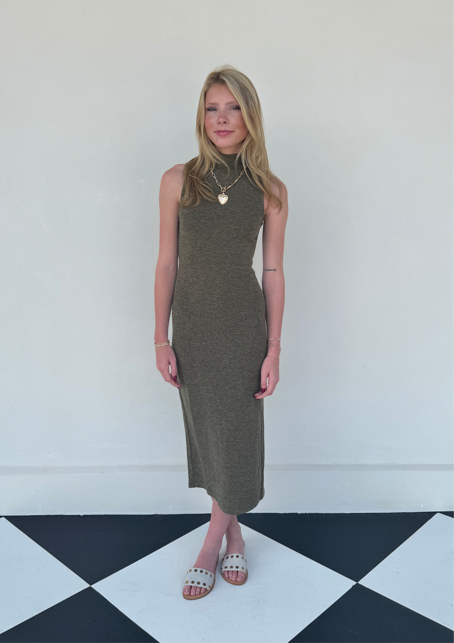 Mallory Knit Turtleneck Midi Dress