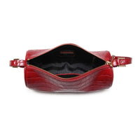 Rachel - Croco Shoulder Bag: Black