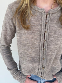 Olivia Button Down Cardigan - Mocha