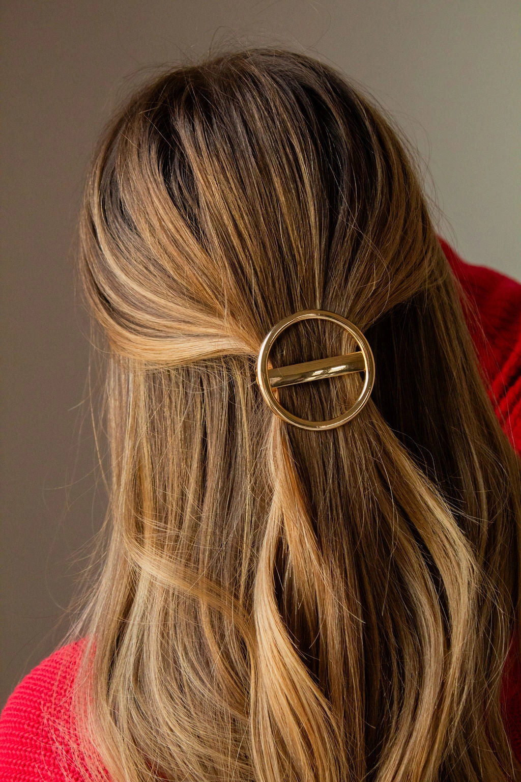 Ring Bar Barrette- Gold