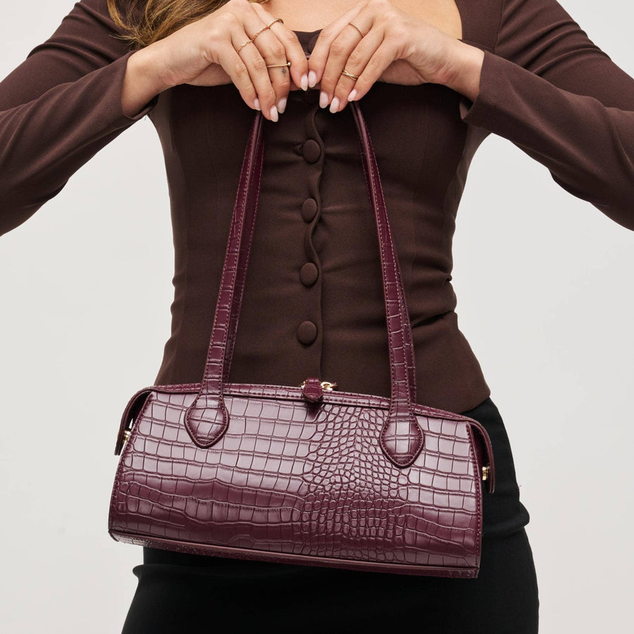 Nessa Shoulder Bag: Wine