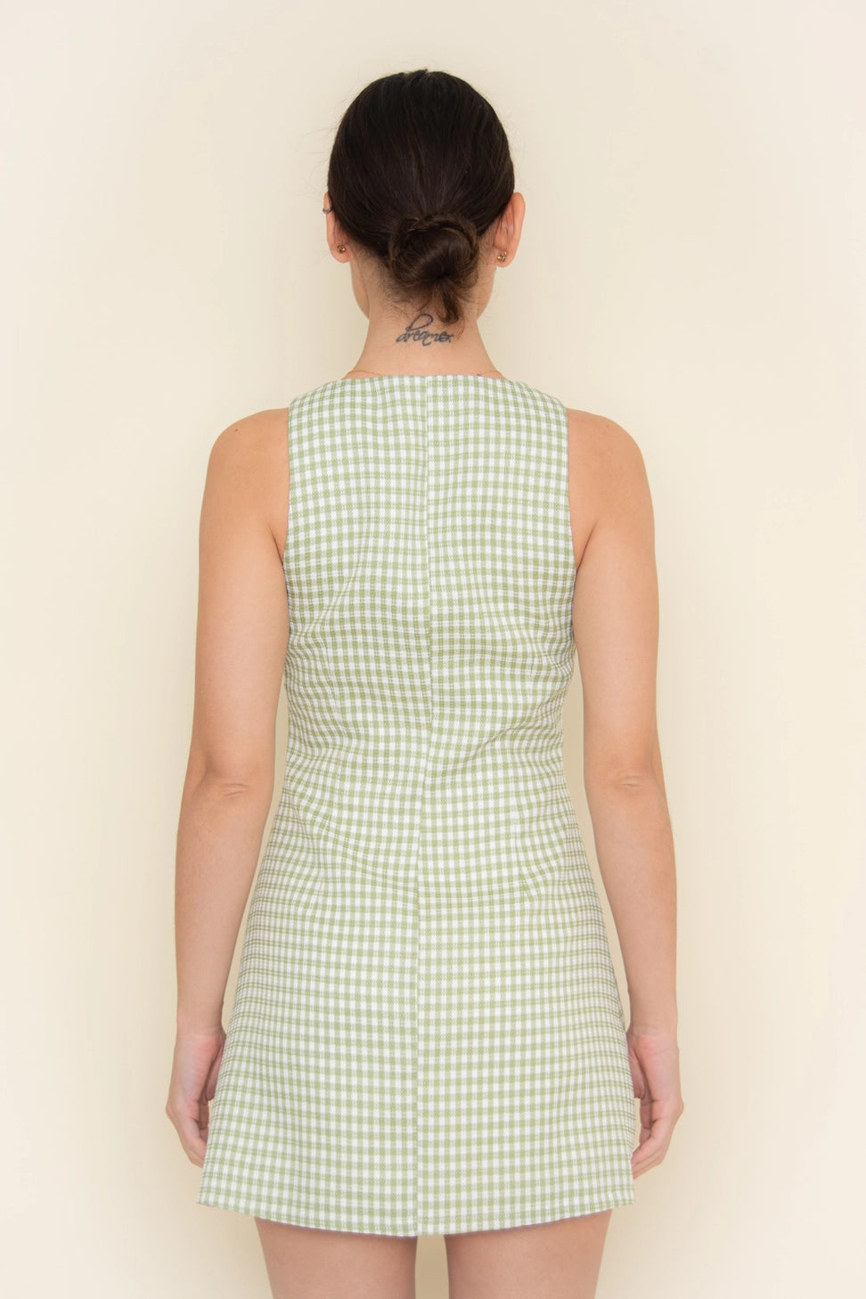 Paisley Gingham Checkered Mini Dress