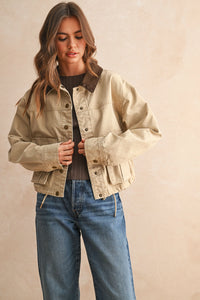 Dylan Contrast Collar Barn Jacket