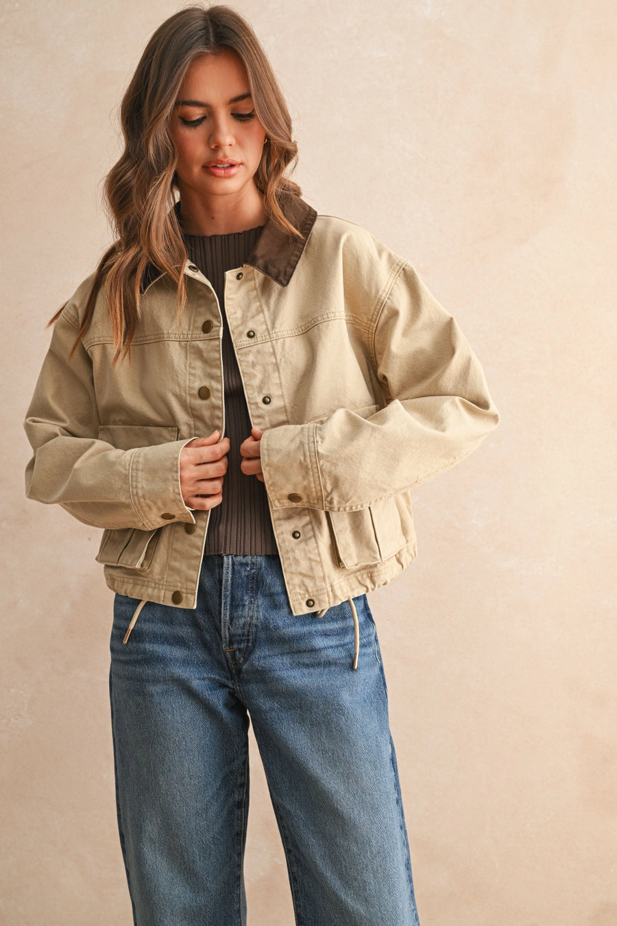Dylan Contrast Collar Barn Jacket