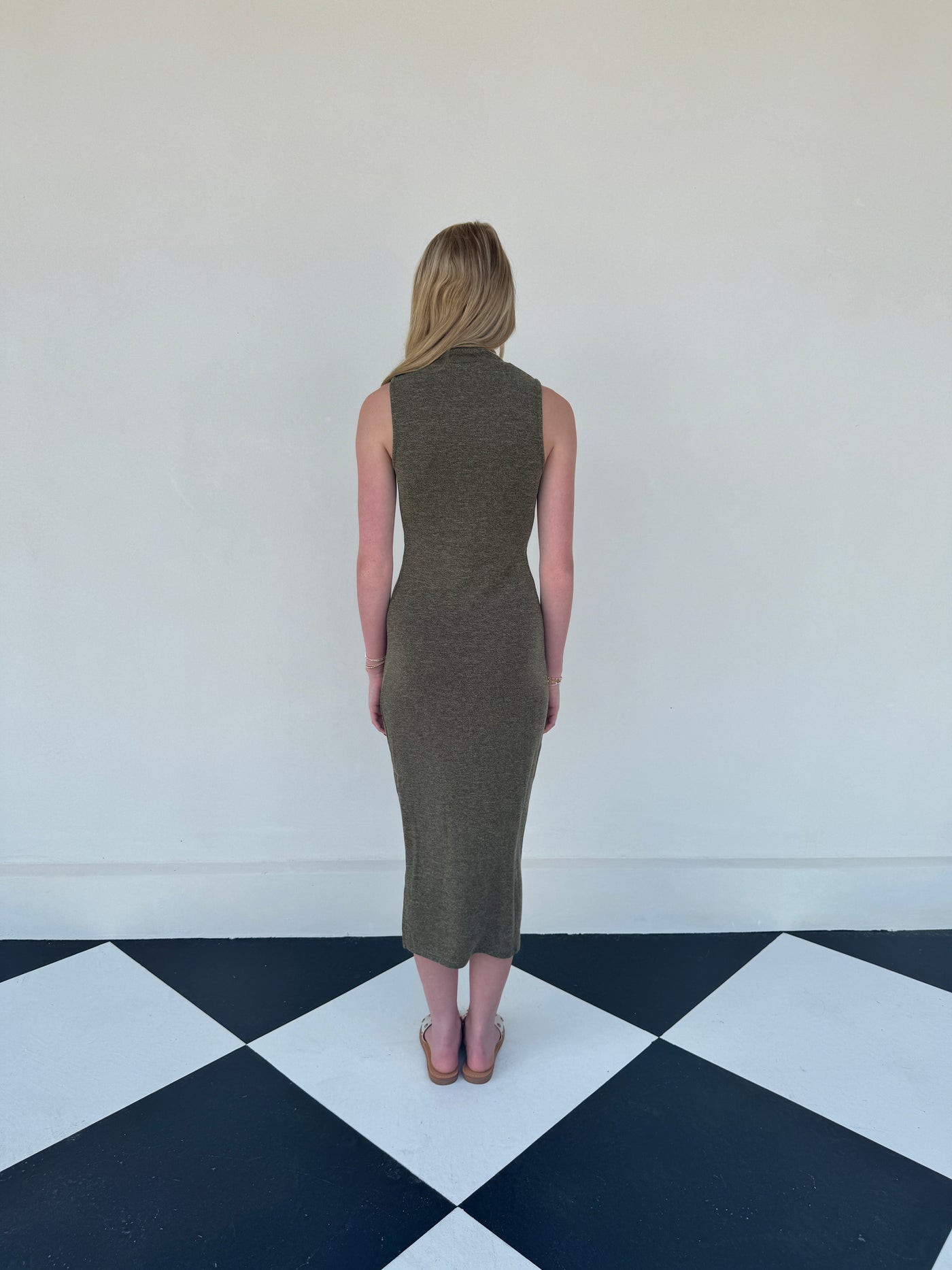 Mallory Knit Turtleneck Midi Dress