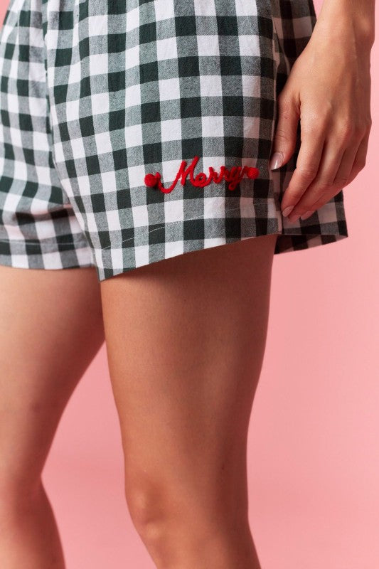 Merry Gingham Shorts