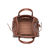 Kristie Woven Crossbody: Chocolate