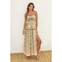 Lailey Slit Cut Pattern Dress
