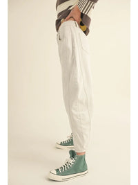 Julia Barrel Jeans - Ecru